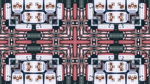 Poly Art Kaleidoscope Geometric Hypnotic Fractal background 00045 Stock Footage 123796126