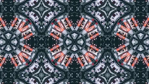 Poly Art Kaleidoscope Geometric Hypnotic Fractal background 00050 库存影片 123797264