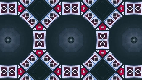 Poly Art Kaleidoscope Geometric Hypnotic Fractal background 00061 Stock Footage 123799089