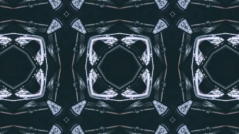 Poly Art Kaleidoscope Geometric Hypnotic Fractal background 00060 Stock Footage 123799155