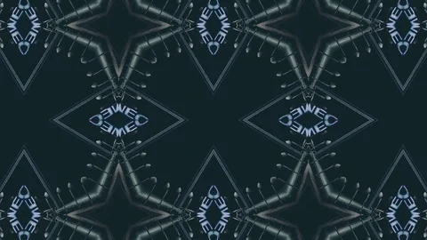 Poly Art Kaleidoscope Geometric Hypnotic Fractal background 00062 Stock Footage 123799357