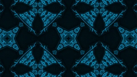 Poly Art Kaleidoscope Hypnotic Pattern Animation Footage Stock Footage 122204975