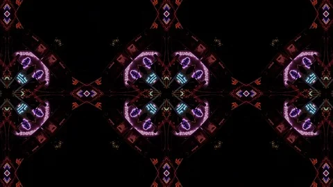 Poly Art Kaleidoscope Hypnotic Pattern Animation Footage Video stock 122225832
