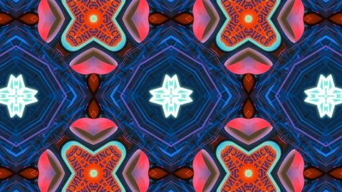 Poly Art Kaleidoscope Hypnotic Pattern Animation Footage Stock Footage 122225872