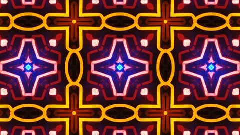 Poly Art Kaleidoscope Hypnotic Pattern Animation Footage Stock Footage 122225920