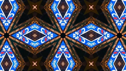 Poly Art Kaleidoscope Hypnotic Pattern Animation Footage Stock Footage 122225954