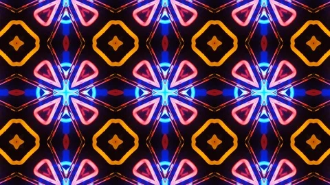 Poly Art Kaleidoscope Hypnotic Pattern Animation Footage Stock Footage 122225980