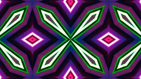 Poly Art Kaleidoscope Hypnotic Pattern Animation Footage Stock Footage 122226007