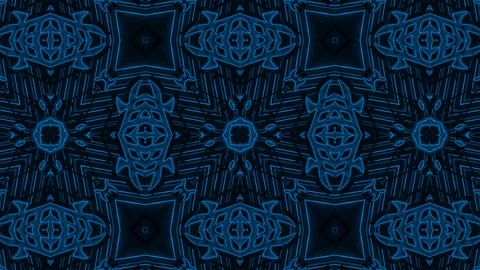 Poly Art Kaleidoscope Hypnotic Pattern Animation Footage Video stock 122333377