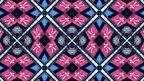 Poly Art Kaleidoscope Hypnotic Pattern Animation Footage Stock Footage 122334069