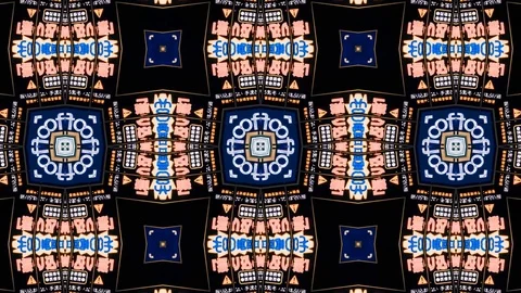 Poly Art Kaleidoscope Hypnotic Pattern Animation Footage Stock Footage 122334512