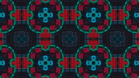 Poly Art Kaleidoscope Hypnotic Pattern Animation Footage Stock Footage 122335924