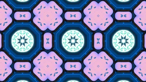 Poly Art Kaleidoscope Hypnotic Pattern Animation Footage Video stock 122336598