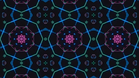 Poly Art Kaleidoscope Hypnotic Pattern Animation Footage Stock Footage 122337092