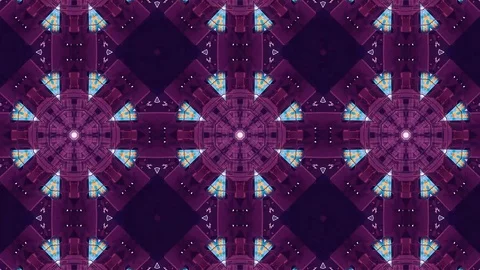 Poly Art Kaleidoscope Hypnotic Pattern Animation Footage Stock Footage 122337159