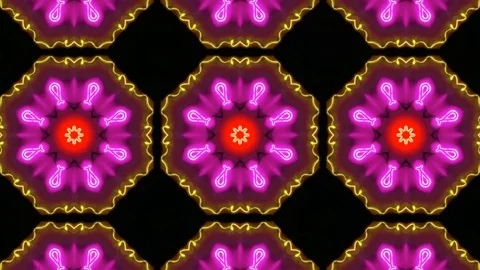 Poly Art Kaleidoscope Hypnotic Pattern Animation Footage Stock Footage 122337209