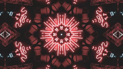 Poly Art Kaleidoscope Hypnotic Pattern Animation Footage Stock Footage 122337746