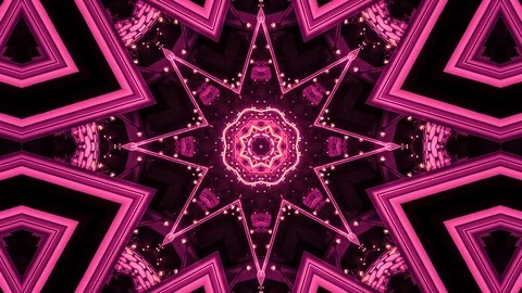 Poly Art Kaleidoscope Hypnotic Pattern Animation Footage Stock Footage 122338073