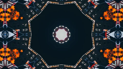 Poly Art Kaleidoscope Hypnotic Pattern Animation Footage Stock Footage 122338180