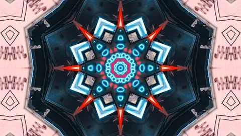 Poly Art Kaleidoscope Hypnotic Pattern Animation Footage Stock Footage 122338199