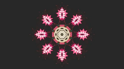 Poly Art Kaleidoscope Hypnotic Pattern Animation Footage Stock Footage 122338483