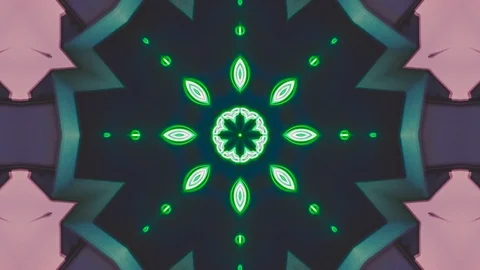 Poly Art Kaleidoscope Hypnotic Pattern Animation Footage Stock Footage 122338567