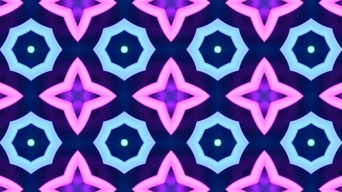 Poly Art Kaleidoscope Hypnotic Pattern Animation Footage Video stock 122339828