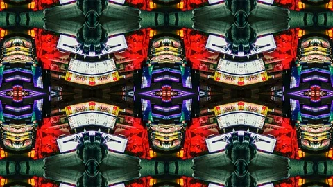 Poly Art Kaleidoscope Hypnotic Pattern Animation Footage Stock Footage 122340207