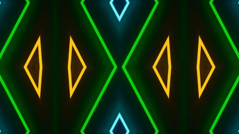 Poly Art Kaleidoscope Hypnotic Pattern Animation Footage Stock Footage 122340400