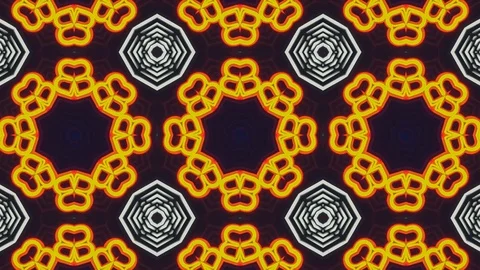 Poly Art Kaleidoscope Hypnotic Pattern Animation Footage Stock Footage 122340915