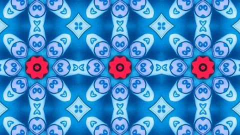 Poly Art Kaleidoscope Hypnotic Pattern Animation Footage Stock Footage 122340979