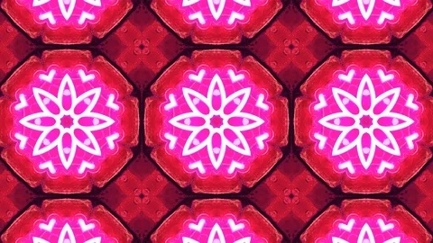 Poly Art Kaleidoscope Hypnotic Pattern Animation Footage Video stock 122341712