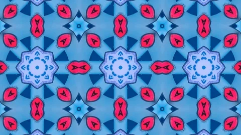 Poly Art Kaleidoscope Hypnotic Pattern Animation Footage Stock Footage 122342089