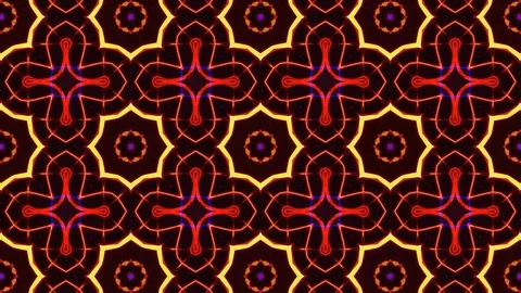 Poly Art Kaleidoscope Hypnotic Pattern Animation Footage Video stock 122342369