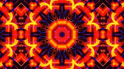 Poly Art Kaleidoscope Hypnotic Pattern Animation Footage Stock Footage 122342742