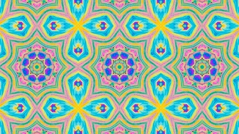 Poly Art Kaleidoscope Hypnotic Pattern Animation Footage Stock Footage 122343115