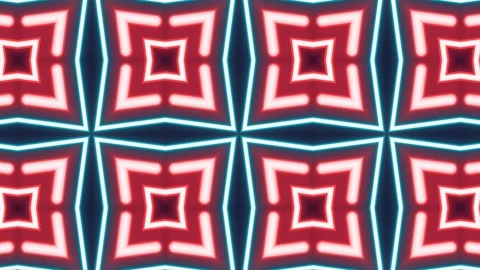 Poly Art Kaleidoscope Hypnotic Pattern Animation Footage Video stock 122343191