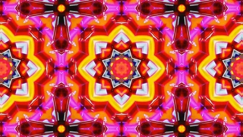 Poly Art Kaleidoscope Hypnotic Pattern Animation Footage Stock Footage 122343225