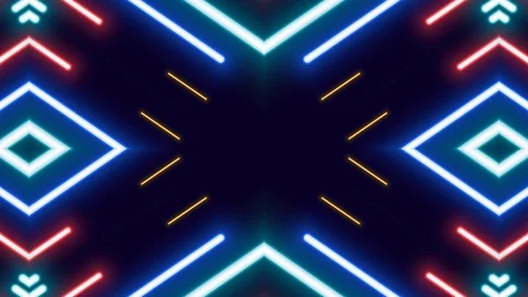 Poly Art Kaleidoscope Hypnotic Pattern Animation Footage Stock Footage 122343524