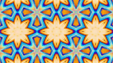 Poly Art Kaleidoscope Hypnotic Pattern Animation Footage Stock Footage 122343549