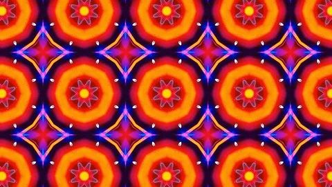 Poly Art Kaleidoscope Hypnotic Pattern Animation Footage Video stock 122343780