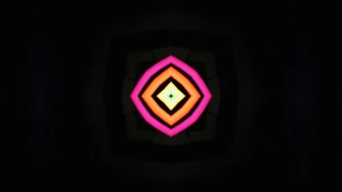 Poly Art Kaleidoscope Hypnotic Pattern Animation Footage Stock Footage 122343848