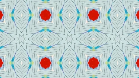 Poly Art Kaleidoscope Hypnotic Pattern Animation Footage Video stock 122436380