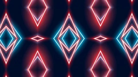 Poly Art Kaleidoscope Hypnotic Pattern Animation Footage Stock Footage 122436585