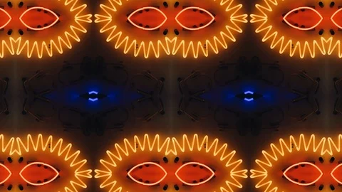 Poly Art Kaleidoscope Hypnotic Pattern Animation Footage Video stock 122438925