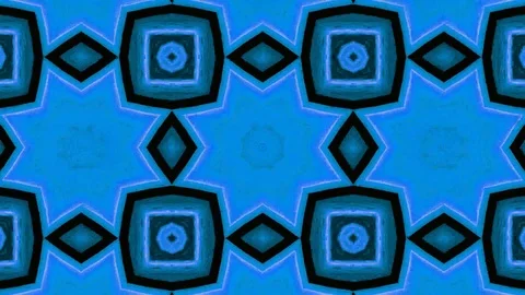Poly Art Kaleidoscope Hypnotic Pattern Animation Footage Video stock 122439958