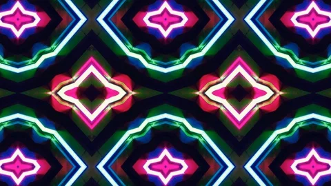 Poly Art Kaleidoscope Hypnotic Pattern Animation Footage Stock Footage 122445174