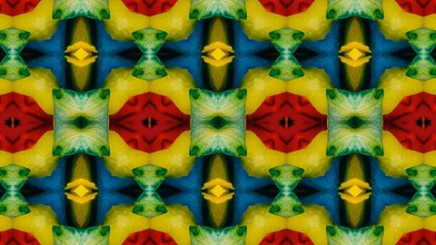 Poly Art Kaleidoscope Hypnotic Pattern Animation Footage Stock Footage 122445260