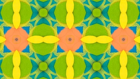 Poly Art Kaleidoscope Hypnotic Pattern Animation Footage Video stock 122445318