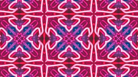 Poly Art Kaleidoscope Hypnotic Pattern Animation Footage Video stock 122600601